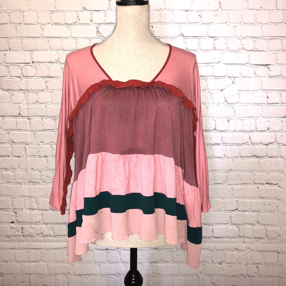 Meadow rue ruffled top